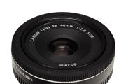 Canon EF 40mm F2.8 STM (pancake) Front View