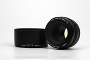 Canon EF 50mm F1.4 USM Front View & Lens Hood ES-71II