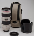 Canon EF 70-200mm F2.8L IS USM Set with lens bag, cap and lens hood (ET-86)