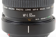 Canon MP-E 65mm F2.8 1-5x Macro Photo Barrel Detail
