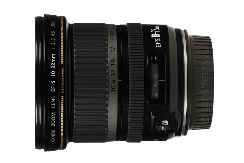 Side view of the Canon EF-S 10-22mm F3.5-4.5 USM