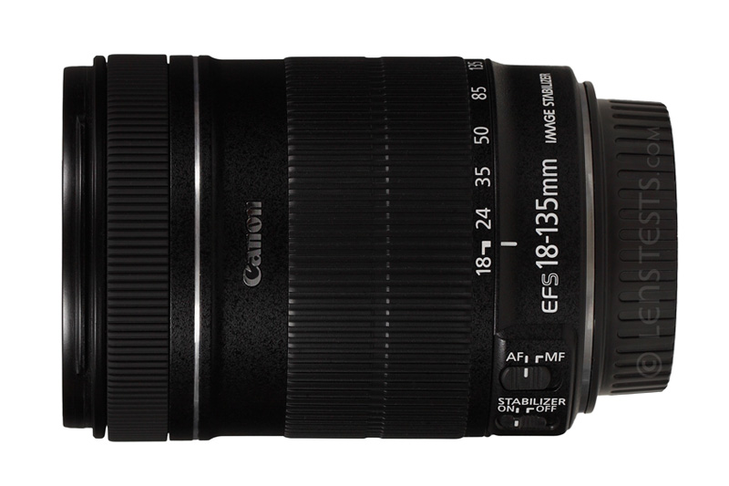 Canon EF-S 18-135mm F3.5-5.6 IS Side View