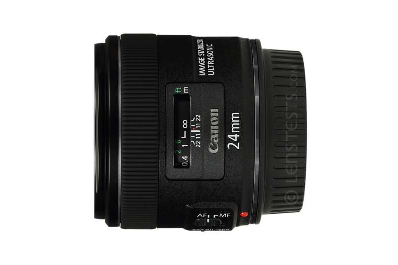 Canon EF 24mm F2.8 IS USM Side View
