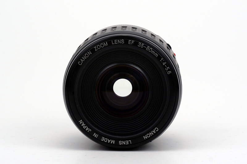 Canon EF 35-80mm F4.0-5.6 Front Lens View showing model name inscription